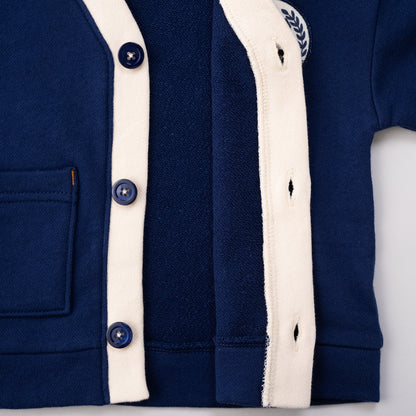 トラッドスタイルカーディガン　NAVY