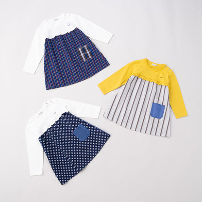 切り替えTシャツワンピース　STRIPE