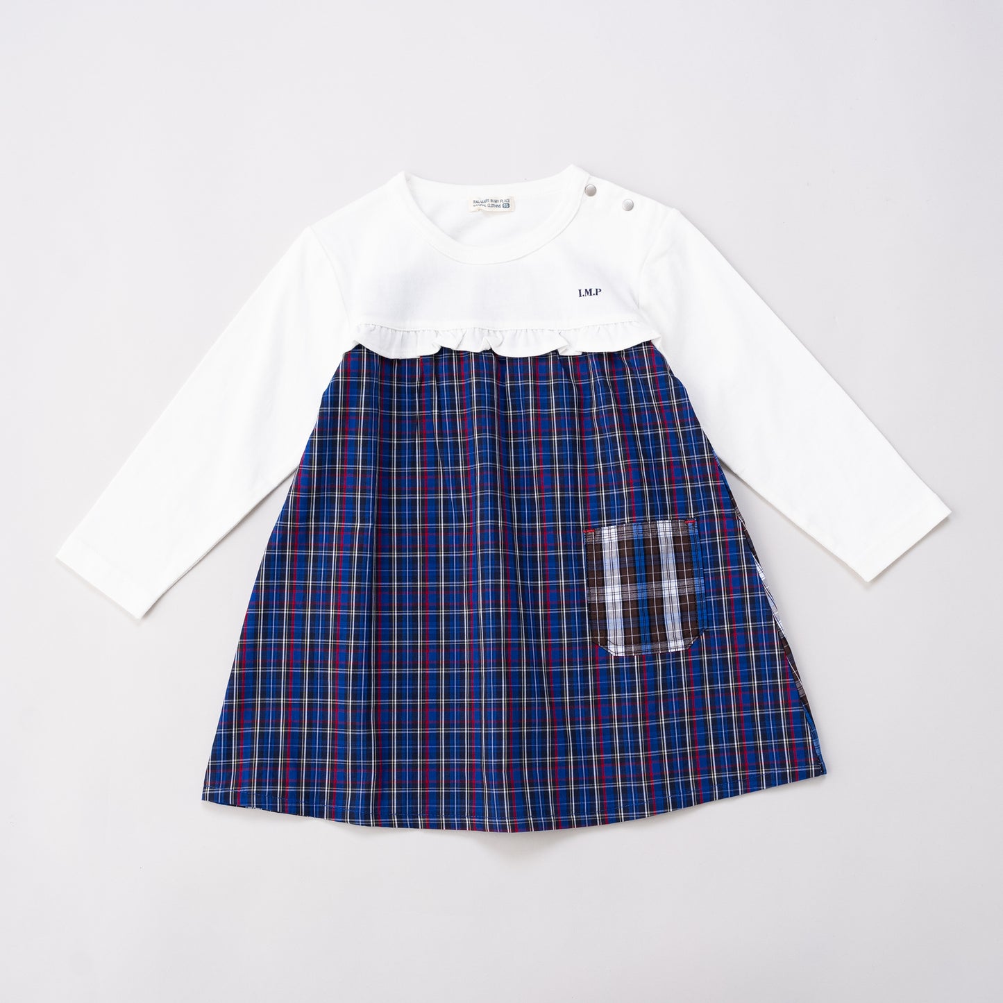 切り替えTシャツワンピース　CHECK