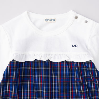 切り替えTシャツワンピース　CHECK