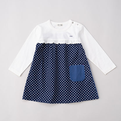 切り替えTシャツワンピース　DOT