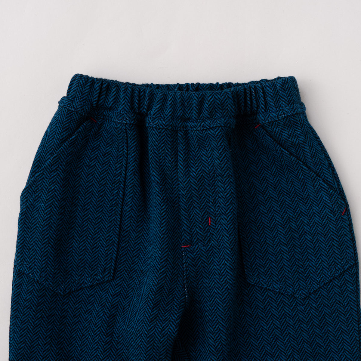 ジャガードニットリブパンツ　BLUE