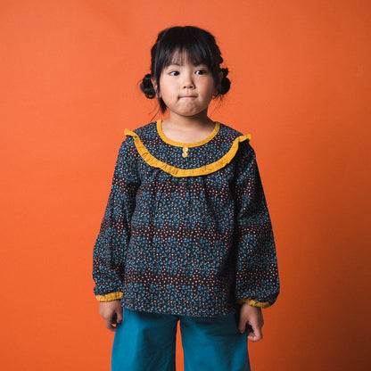 チュニックブラウス　NAVY