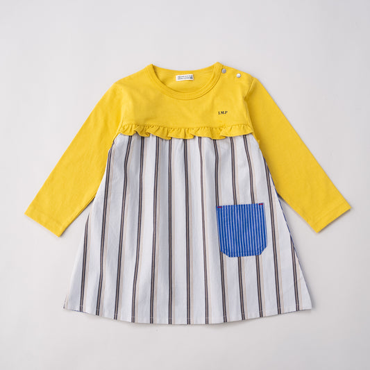 切り替えTシャツワンピース　STRIPE