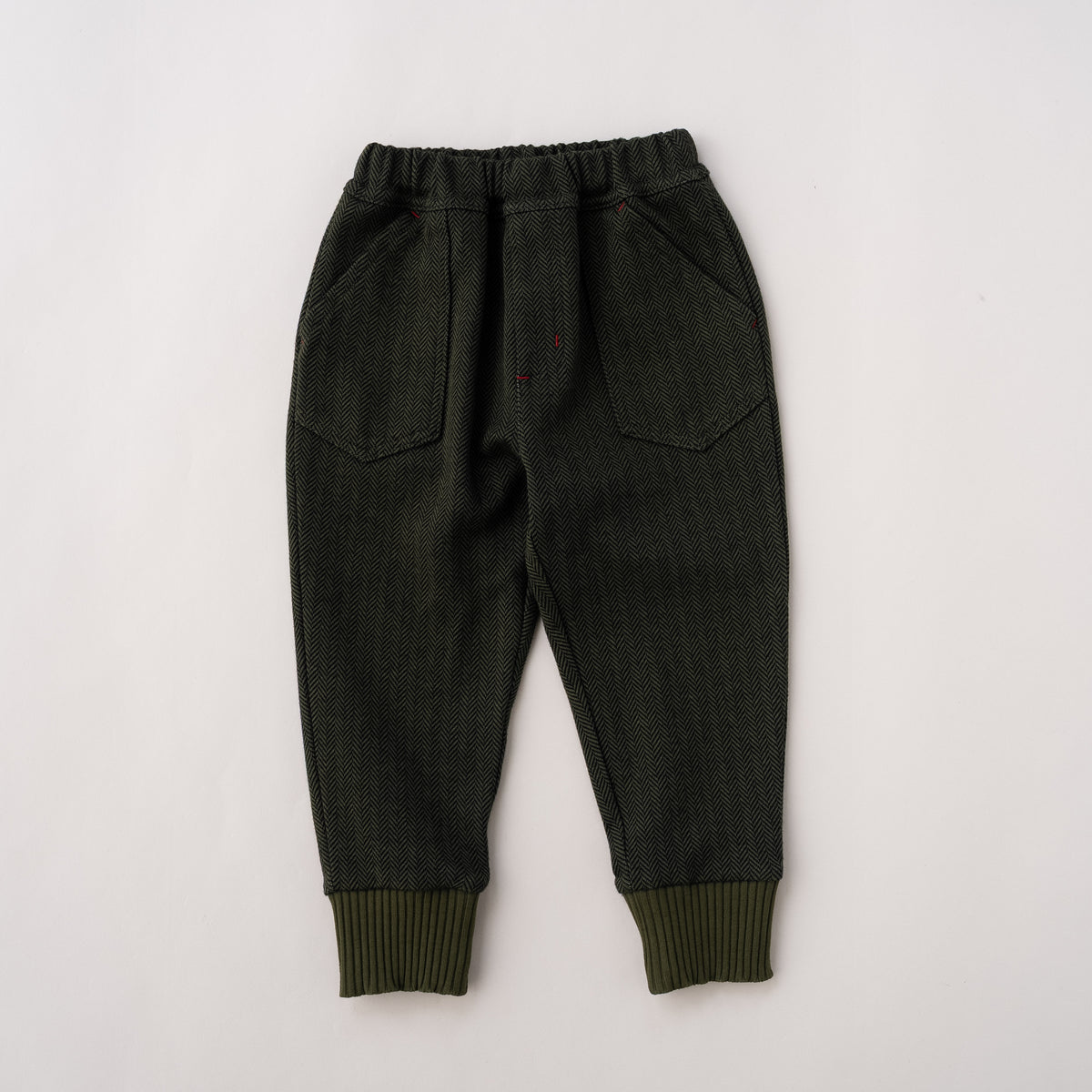 ジャガードニットリブパンツ　KHAKI