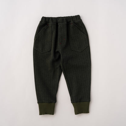 ジャガードニットリブパンツ　KHAKI