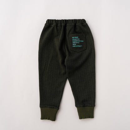 ジャガードニットリブパンツ　KHAKI