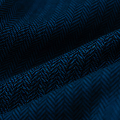 ジャガードニットリブパンツ　BLUE