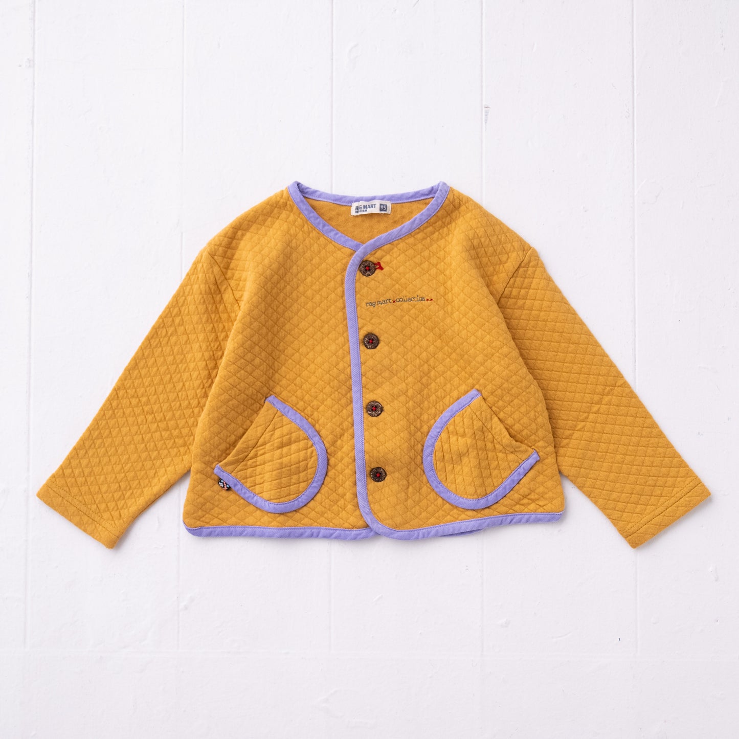ニットキルトカーディガン YELLOW