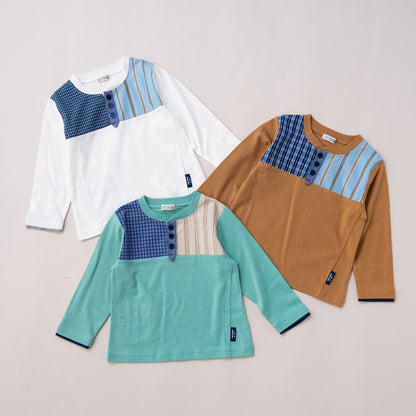 ヘンリーネックTシャツ　OFF-WHITE