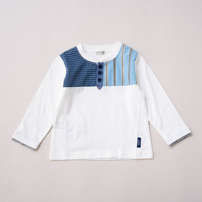 ヘンリーネックTシャツ　OFF-WHITE