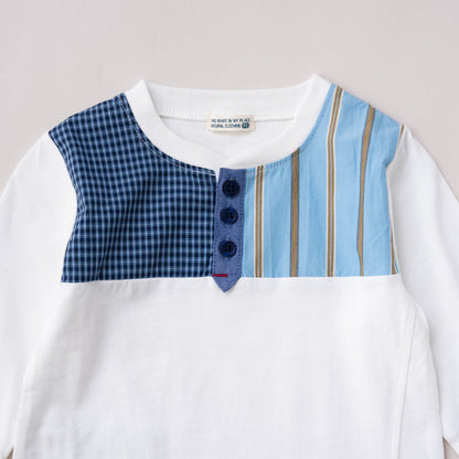 ヘンリーネックTシャツ　OFF-WHITE