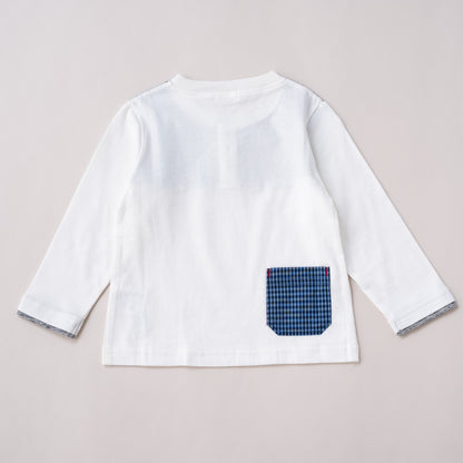 ヘンリーネックTシャツ　OFF-WHITE