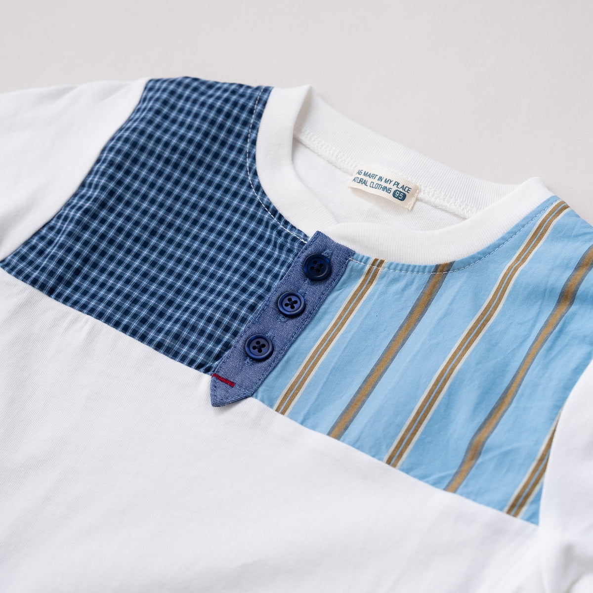 ヘンリーネックTシャツ　OFF-WHITE