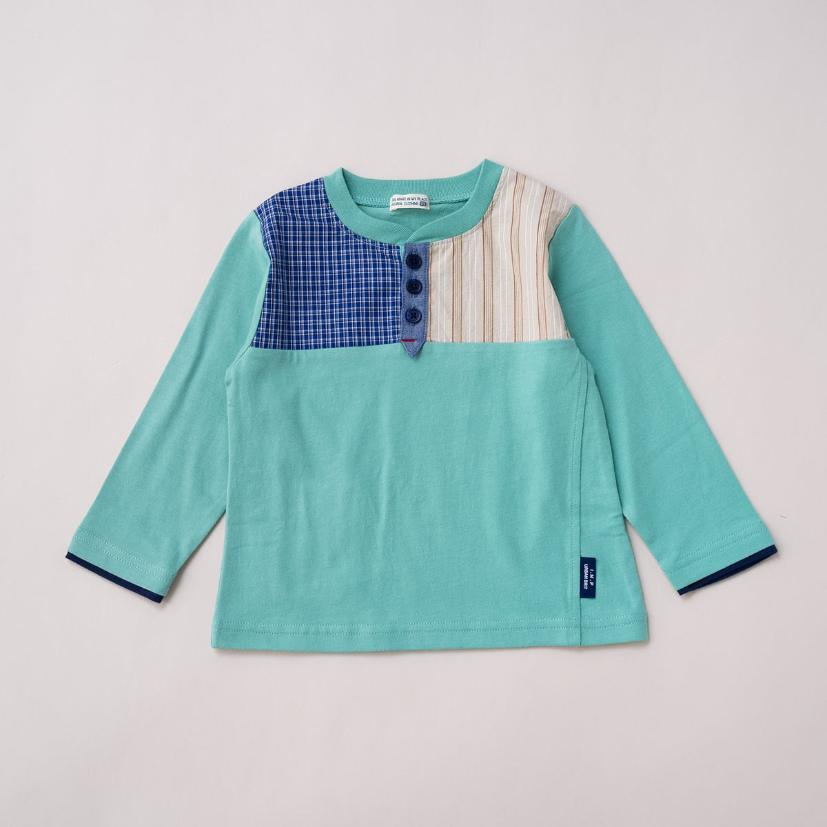 ヘンリーネックTシャツ　GREEN