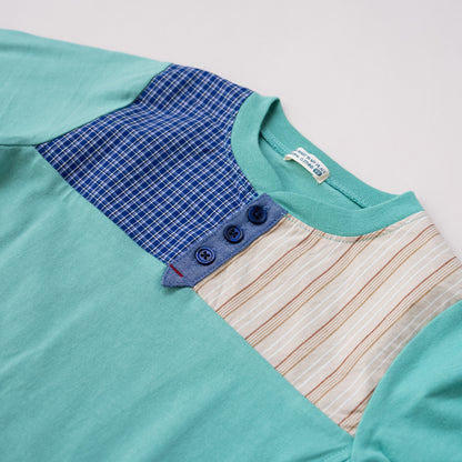ヘンリーネックTシャツ　GREEN