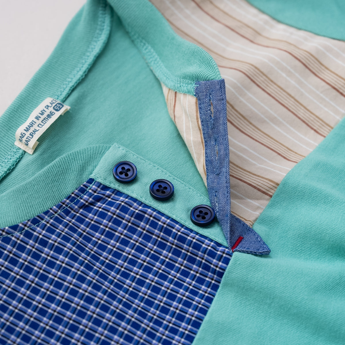ヘンリーネックTシャツ　GREEN
