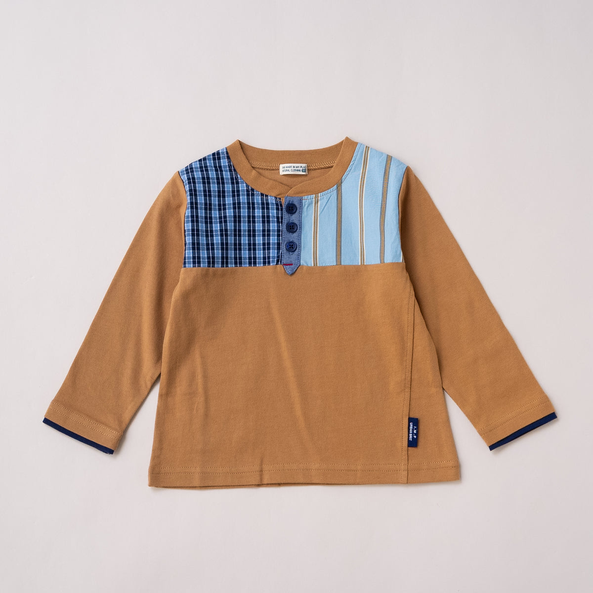 ヘンリーネックTシャツ　CAMEL