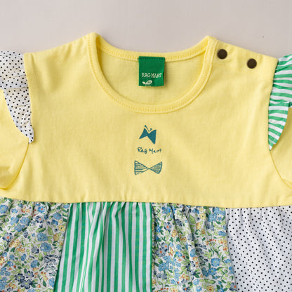 パッチワークTシャツ＆パンツセット　YELLOW