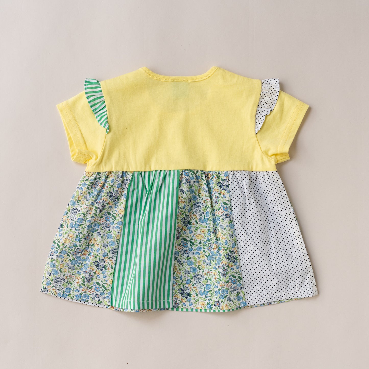 パッチワークTシャツ＆パンツセット　YELLOW