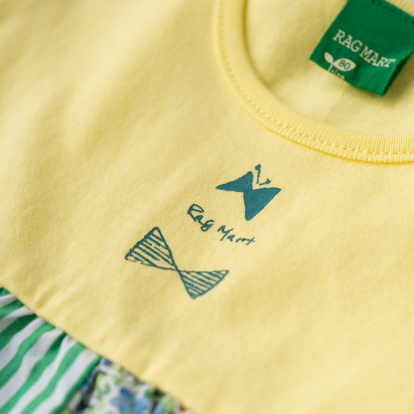 パッチワークTシャツ＆パンツセット　YELLOW