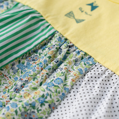 パッチワークTシャツ＆パンツセット　YELLOW