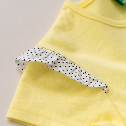 パッチワークTシャツ＆パンツセット　YELLOW