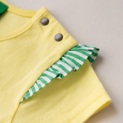 パッチワークTシャツ＆パンツセット　YELLOW