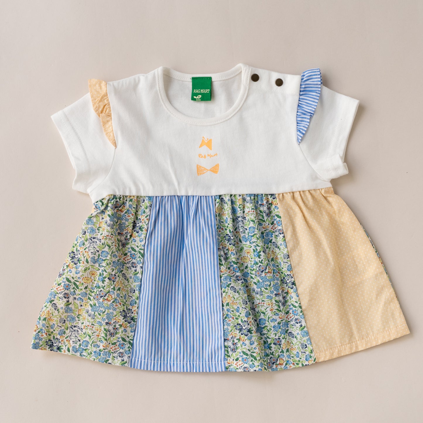 パッチワークTシャツ＆パンツセット　OFF-WHITE