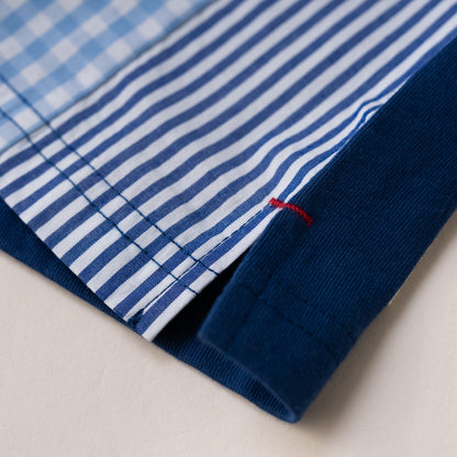 スイッチングTシャツ　NAVY