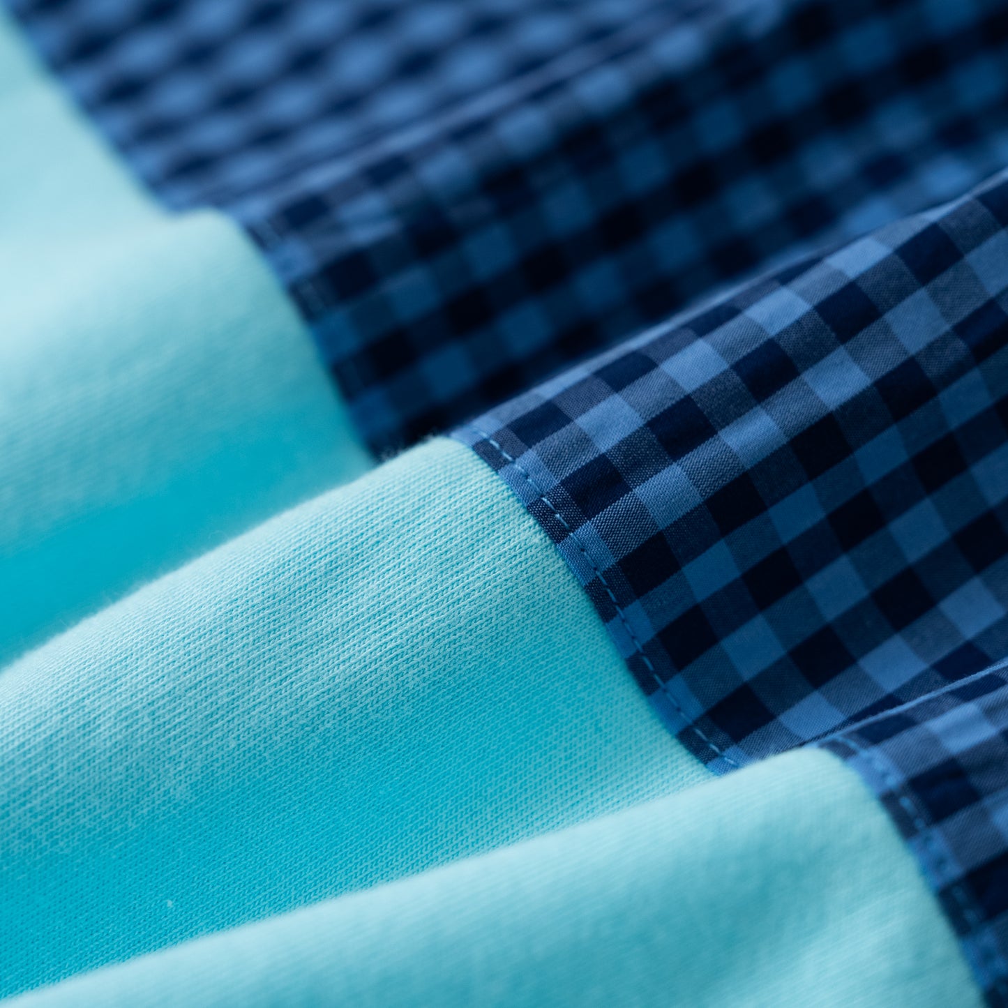 ヘンリーネックポケットTシャツ　SAXE