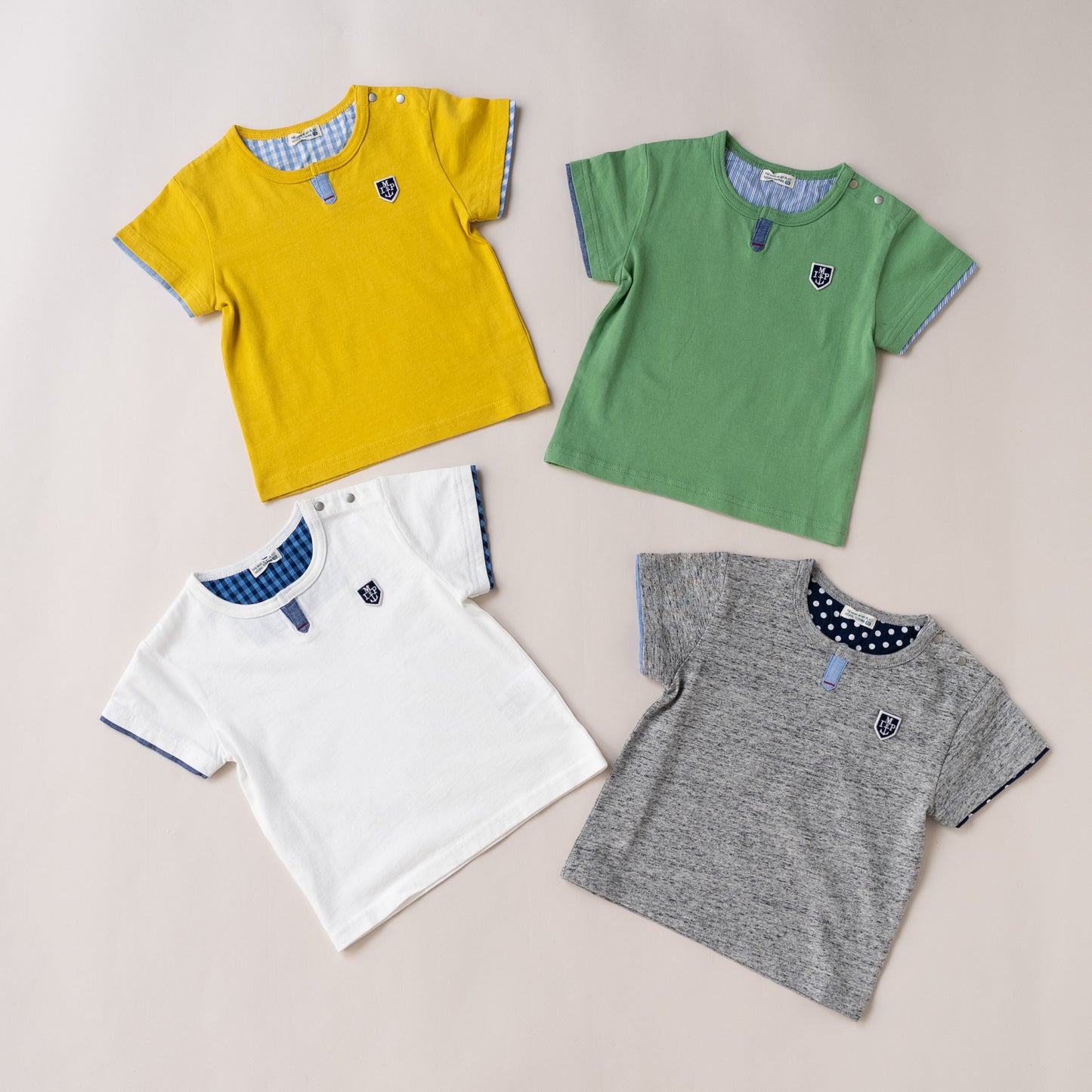 スリットネックTシャツ　GRAY