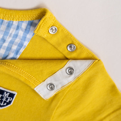 スリットネックTシャツ　YELLOW