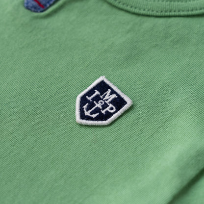 スリットネックTシャツ　KHAKI