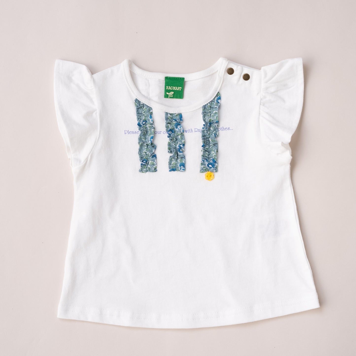 花柄フリルセット　OFF-WHITE