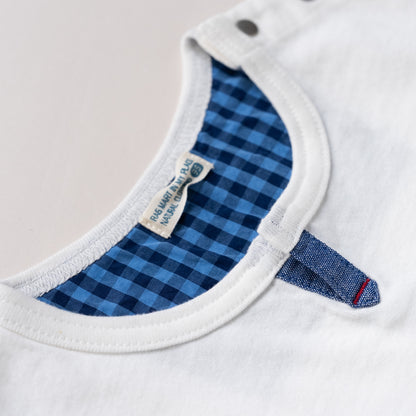 スリットネックTシャツ　OFF-WHITE