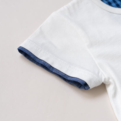 スリットネックTシャツ　OFF-WHITE