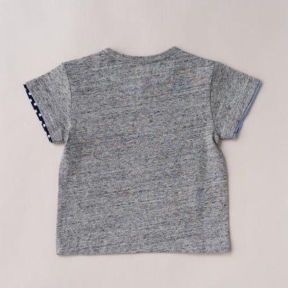 スリットネックTシャツ　GRAY