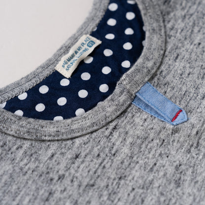 スリットネックTシャツ　GRAY
