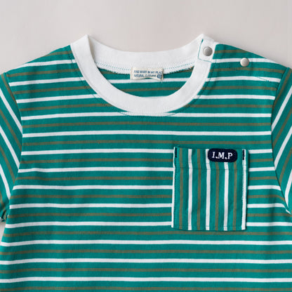 ボーダーTシャツ　GREEN