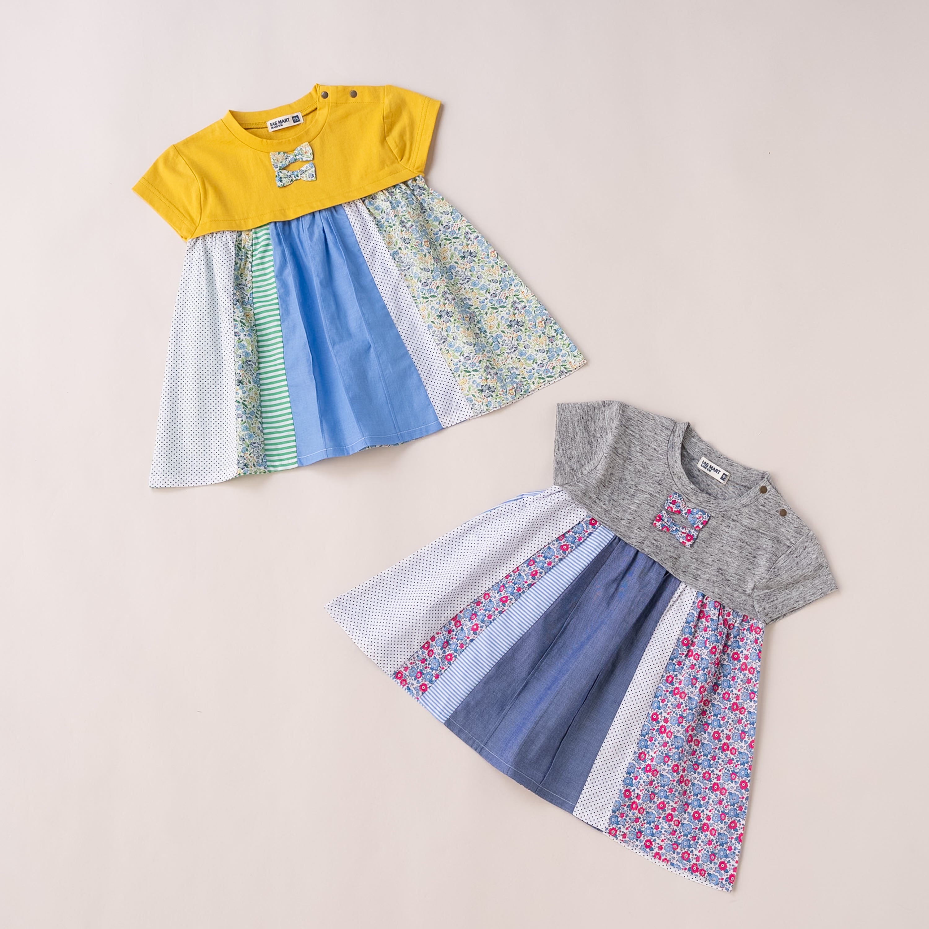 45R シェッドランド網柄パッチワークのチュニック パッチワークチュニック YELLOW – RAG MART