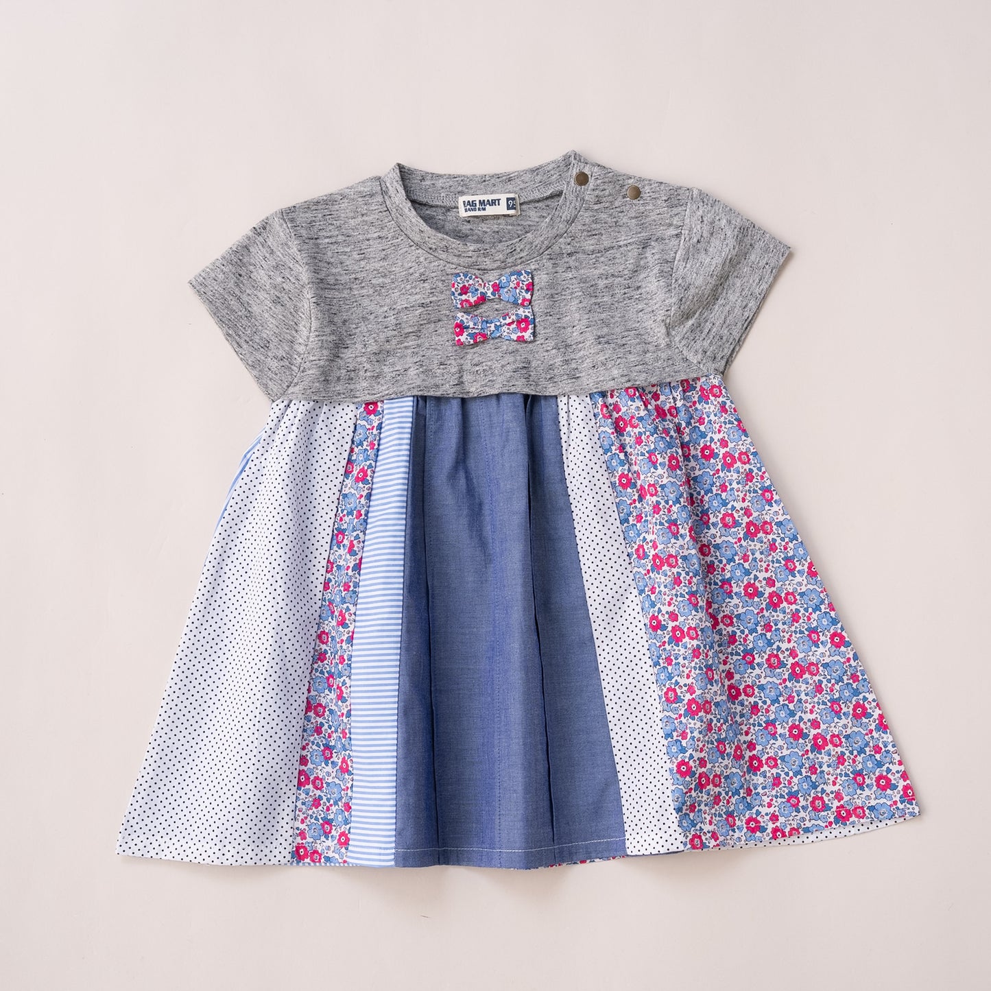 パッチワークチュニック　GRAY