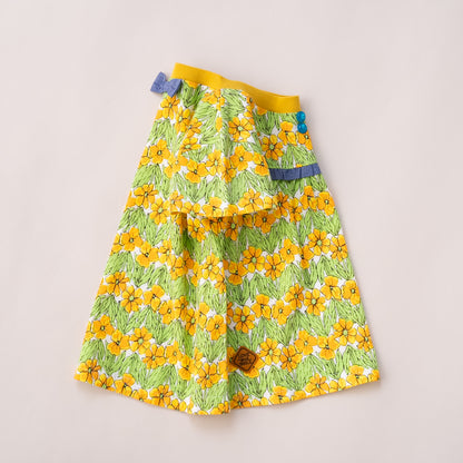 花柄総プリントTシャツ　YELLOW