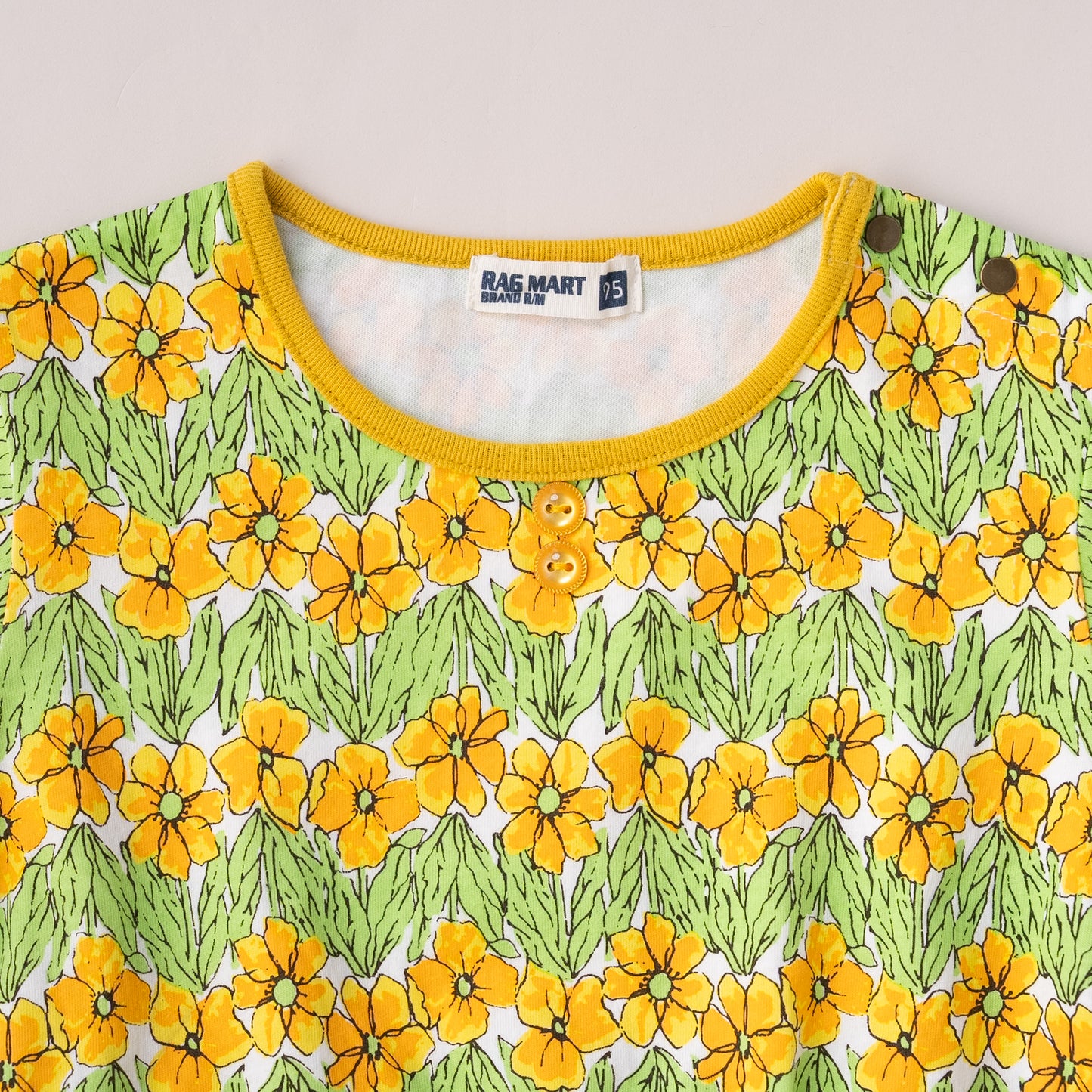 ウエスト切り替えワンピース　YELLOW
