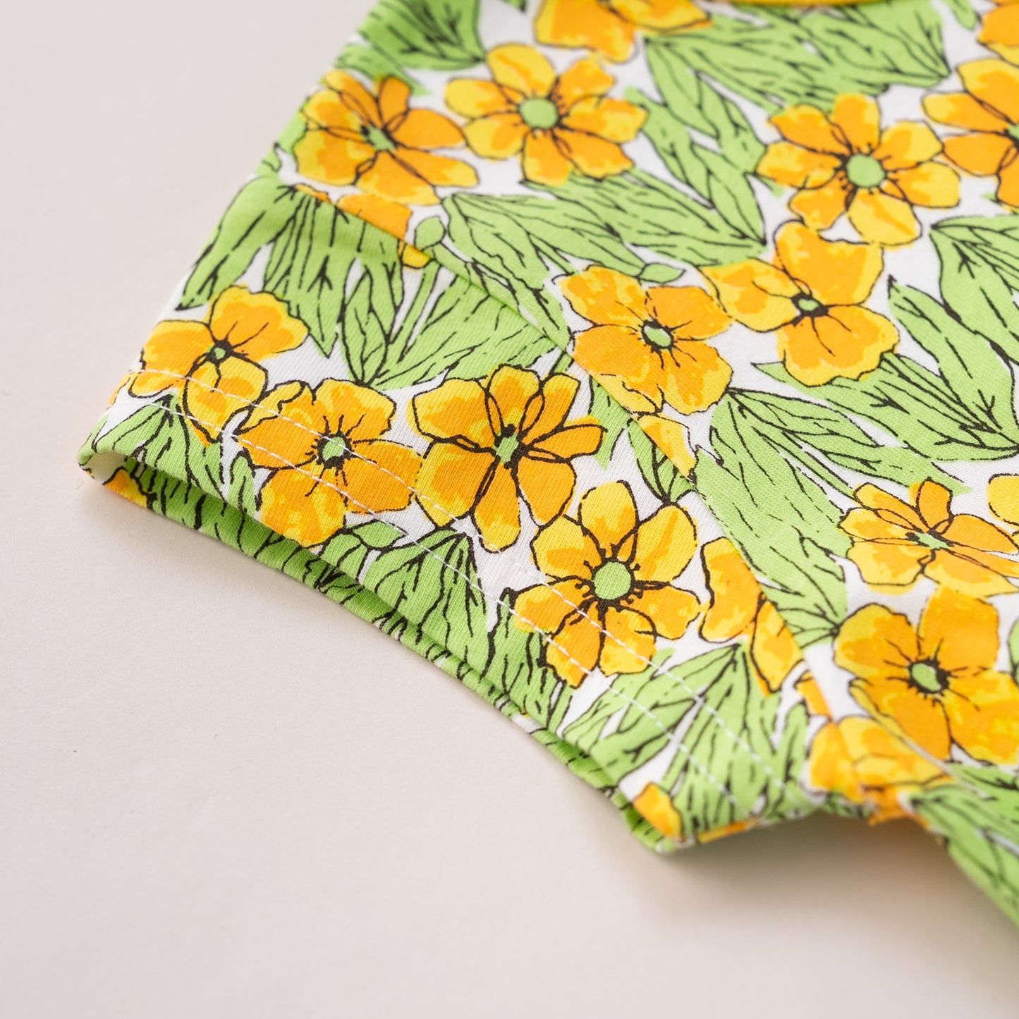 ウエスト切り替えワンピース　YELLOW