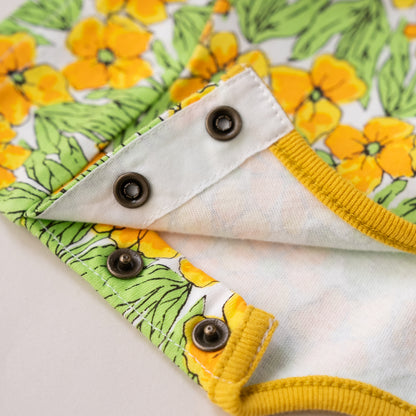 ウエスト切り替えワンピース　YELLOW