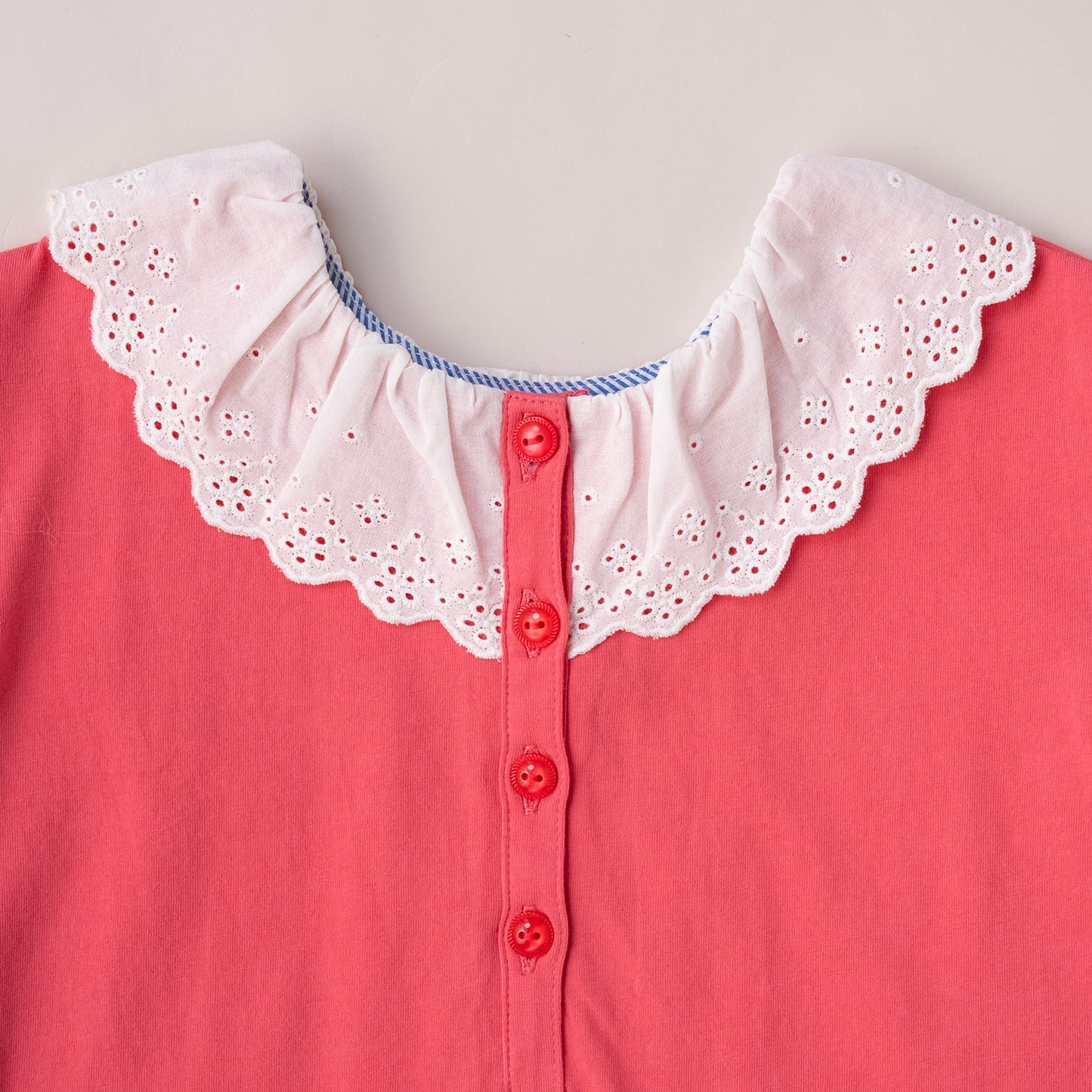 ラウンドカラーTシャツ　PINK