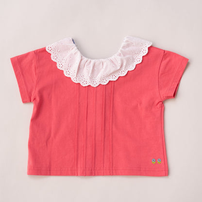 ラウンドカラーTシャツ　PINK