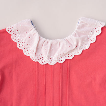 ラウンドカラーTシャツ　PINK