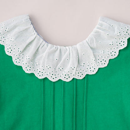 ラウンドカラーTシャツ　GREEN
